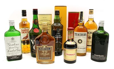 Lot 1402 - Assorted whisky, gin and spirits