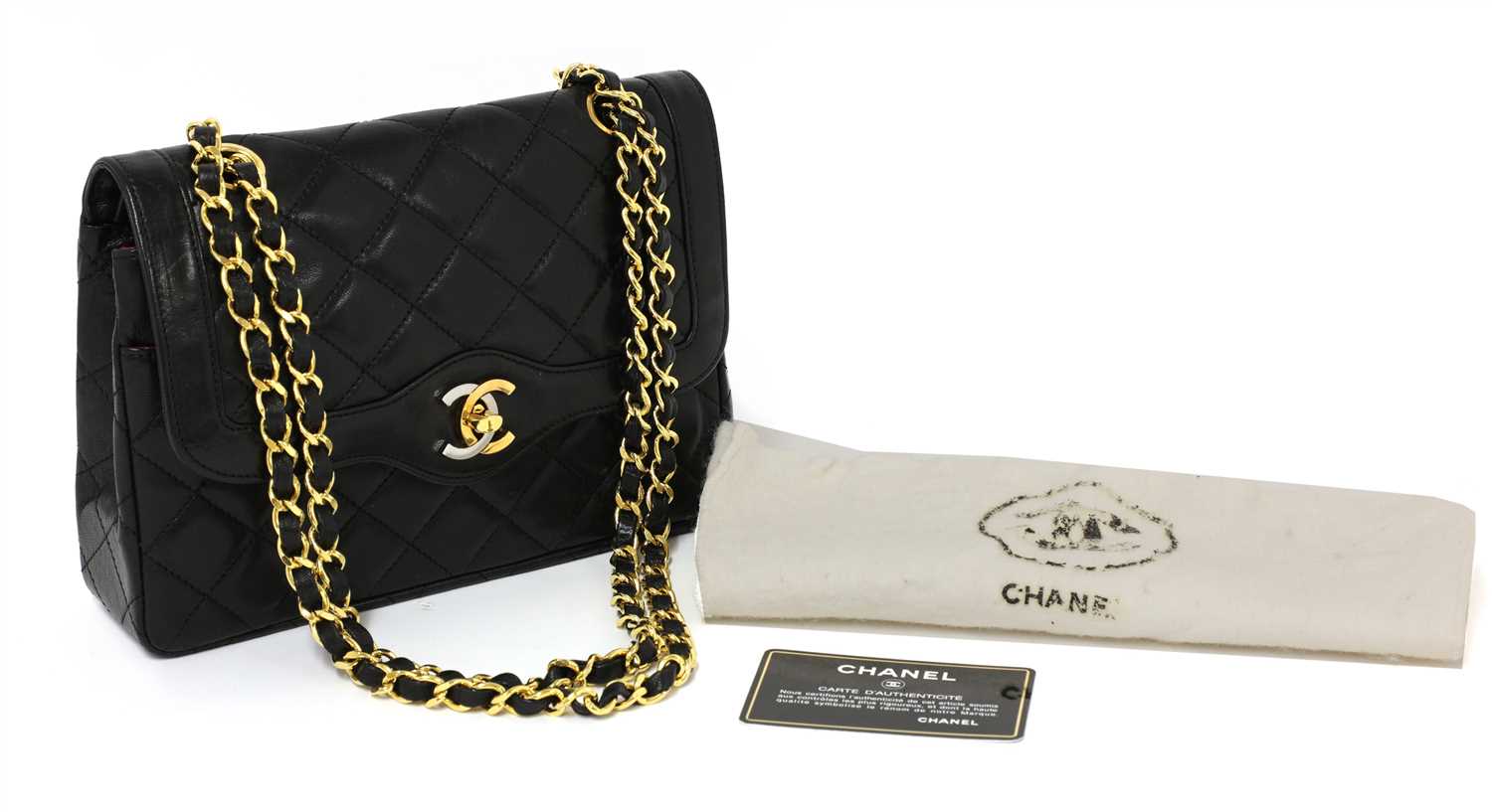 At Auction: Chanel CC Lambskin Chain Shoulder Bag