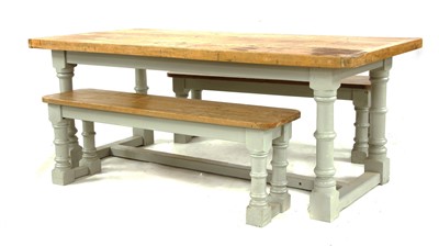 Lot 682 - A pine kitchen table