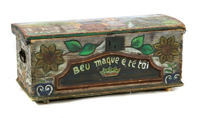 Lot 684 - A 19th century pine coffer