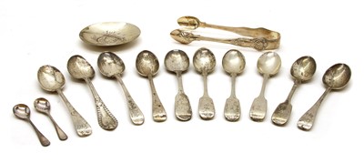 Lot 346 - A collection of silver spoons