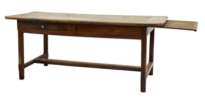 Lot 839 - An walnut refectory table