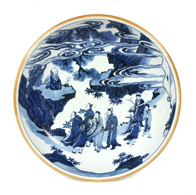 Lot 1359 - A Chinese blue and white plate