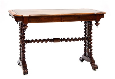Lot 604A - A Victorian walnut stretcher table