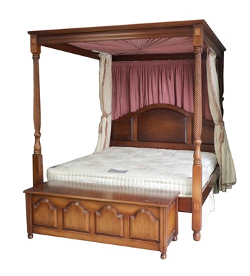 Lot 779 - A reproduction mahogany king sized four-poster bed