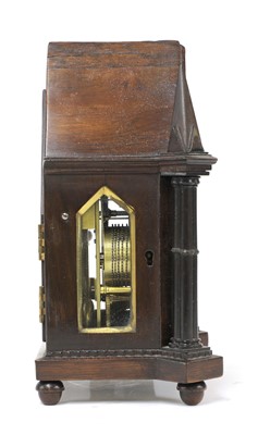 Lot 664 - A Gothic Revival rosewood mantel clock by Perry Webster