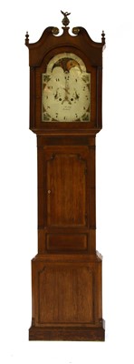 Lot 1715 - A George III oak eight day long case clock by H? Neston