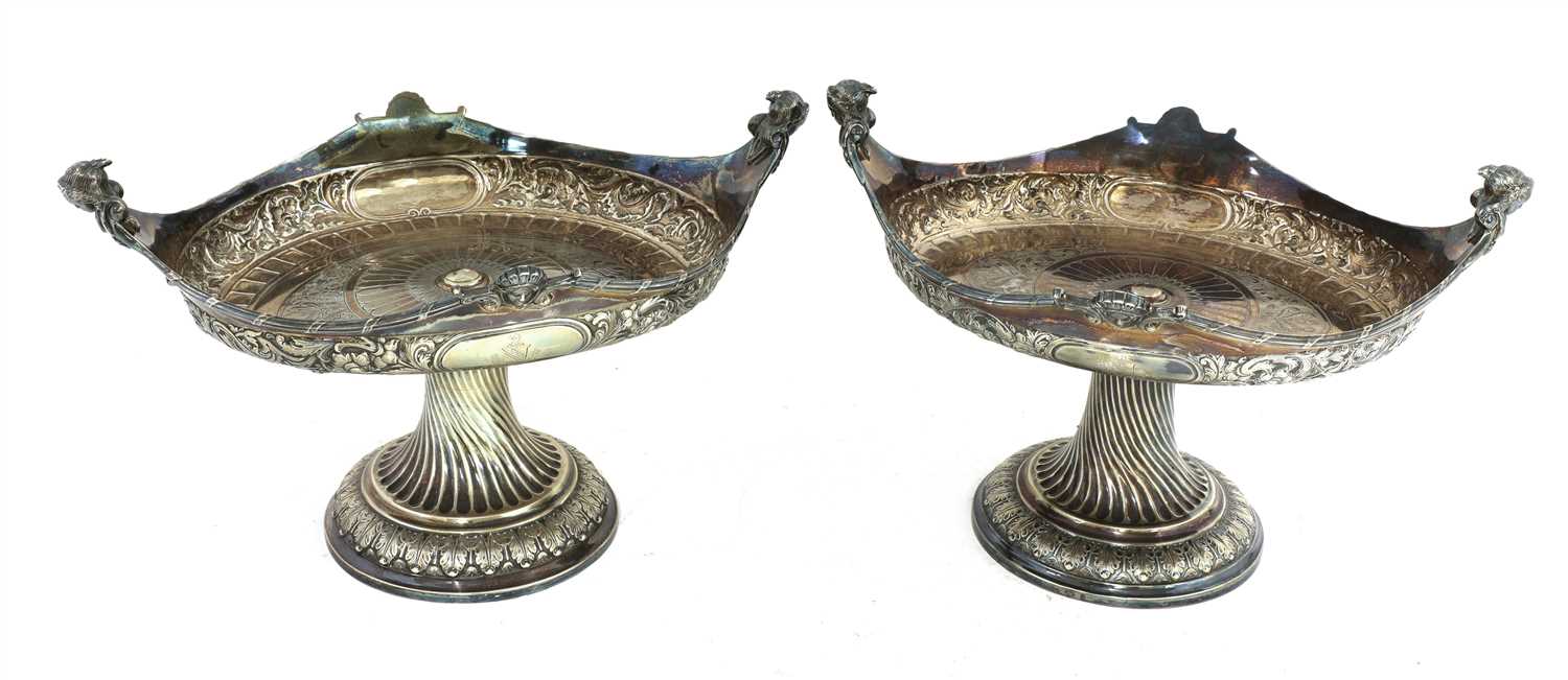 Lot 35 - A matched pair of silver tazza