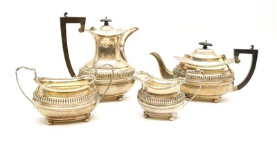 Lot 404 - A Victorian silver four piece tea service
