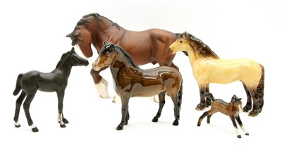 Lot 473 - A collection of Beswick and other similar horses