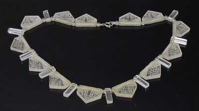 Lot 639 - An Art Deco glass necklace