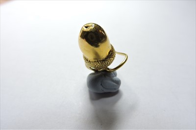 Lot 57 - A pair of Victorian gold acorn drop earrings