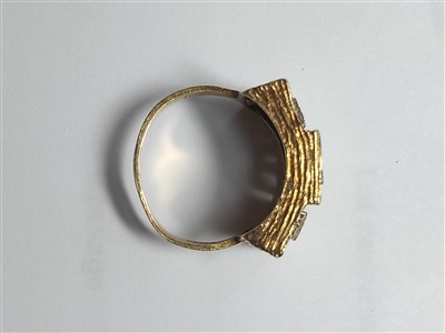 Lot 7 - A 1970s 18ct two colour gold dress ring