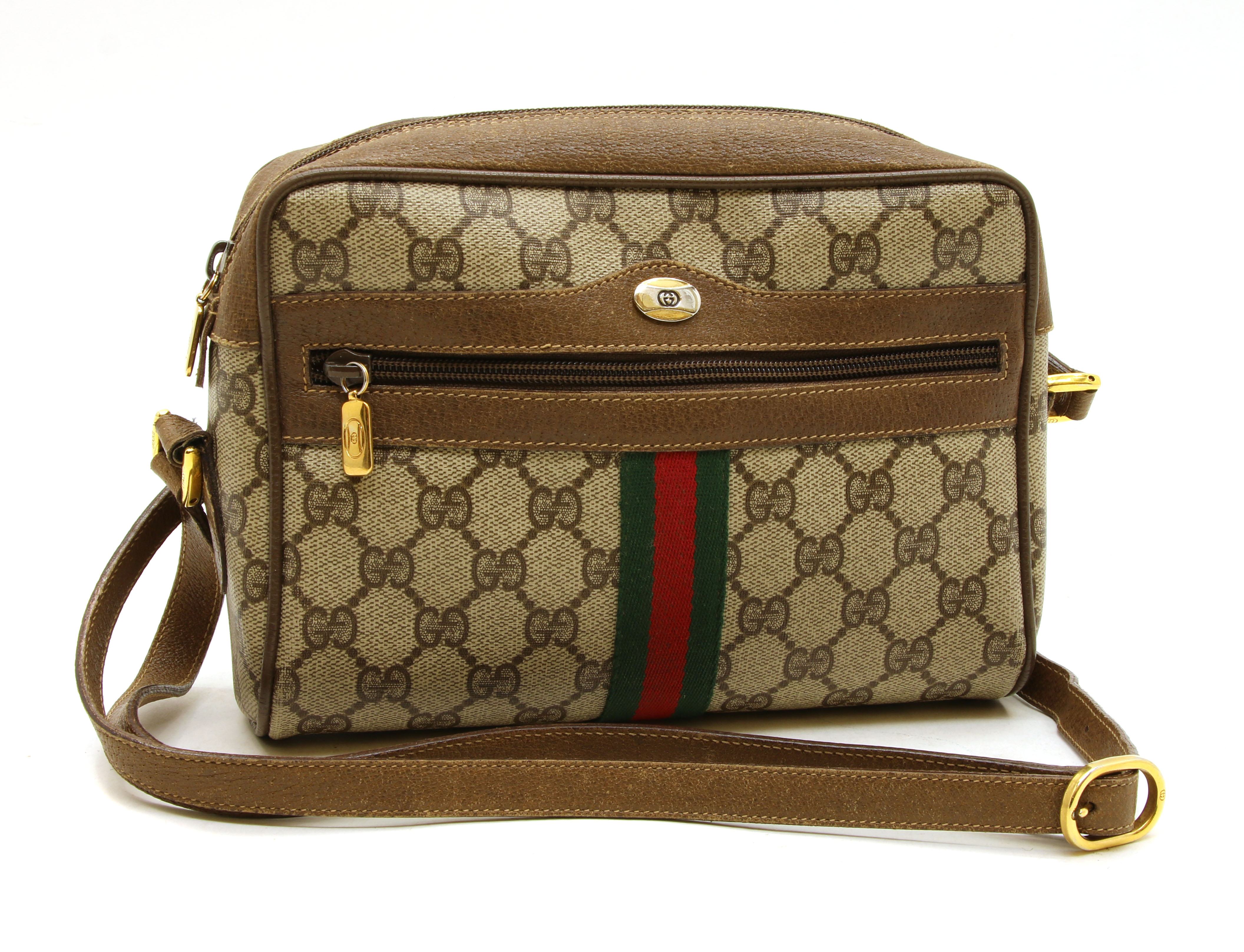 Sold at Auction: Gucci Accessory Collection GG Supreme Web Boston Bag