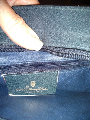 Lot 266 - A vintage Gucci blue 'Accessory Collection' shoulder bag
