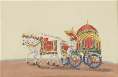 Lot 144 - Six Indian paintings on mica