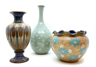 Lot 476 - A Royal Doulton stoneware vase