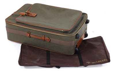 Lot 713 - A Mulberry Scotchgrain large suitcase