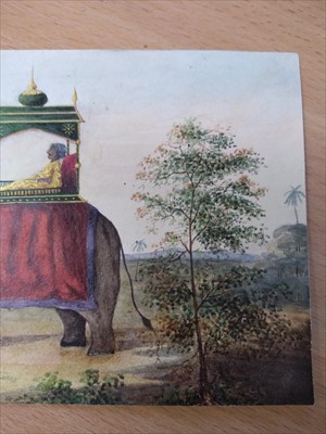 Lot 146 - Two Indian watercolours of elephants