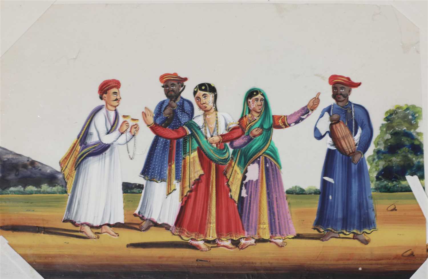 Lot 147 - Seven Indian paintings on mica