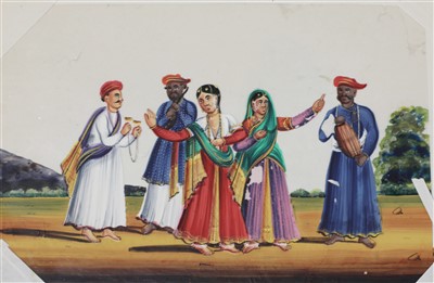Lot 147 - Seven Indian paintings on mica