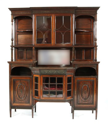 Lot 546 - A large Edwardian rosewood side cabinet