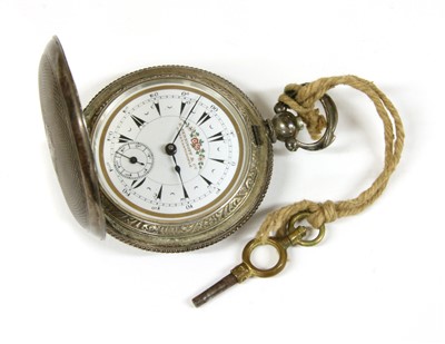 Lot 72 - A Turkish silver key wind hunter pocket watch