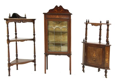 Lot 771A - An Edwardian parquetry display cabinet