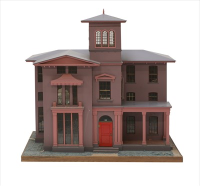 Lot 253 - A painted doll's house