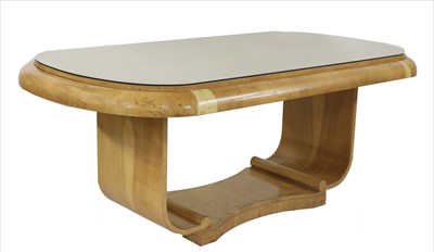 Lot 552 - An Art Deco bird's-eye maple dining table