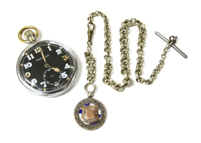 Lot 57 - A Jaeger-LeCoultre WWII military pocket watch