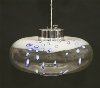 Lot 384 - An Italian glass light pendant