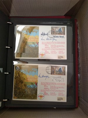 Lot 126 - RAF stamps, 6 RAF badges and two RAF Escape Society albums