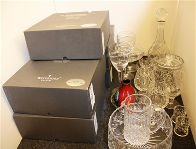 Lot 327 - A collection of cut crystal glass and wares