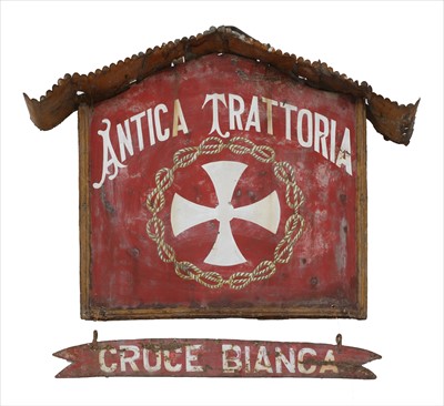 Lot 466 - 'ANTICA TRATTORIA' ITALIAN RESTAURANT SIGN