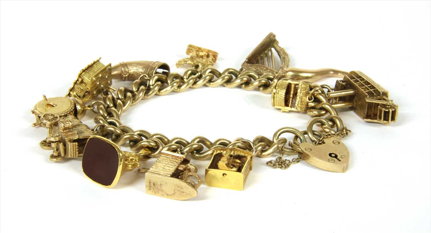 Lot 11 - A 9ct gold curb bracelet