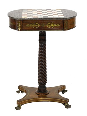 Lot 788 - A Regency rosewood games table