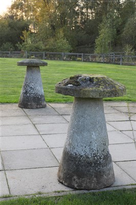 Lot 942 - A pair of staddle stones