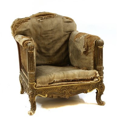 Lot 429 - 19th century gilt framed armchair