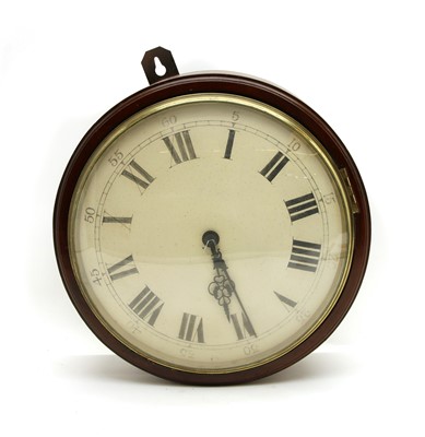 Lot 368 - A late 19th century mahogany dial clock