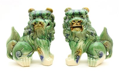 Lot 339 - A pair of Chinese Foo dogs