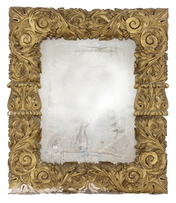 Lot 799 - A George III gilt wall mirror