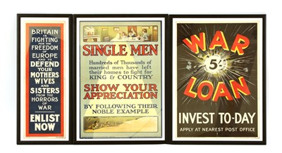 Lot 183A - Three World War One Recruitment and War Loans Poster