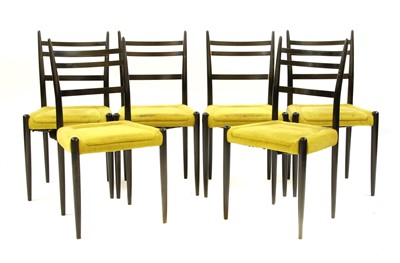 Lot 337 - A set of six ebonised G-Plan chairs