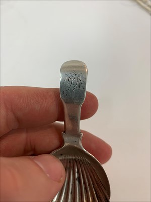 Lot 23 - A George IV silver caddy spoon