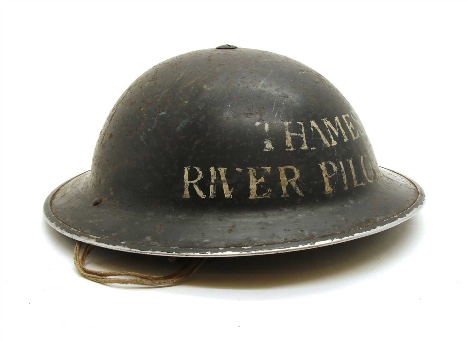 Lot 150 - A WWII 1939 dated British Home Front River Thames pilot Launch 7 helmet