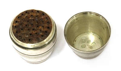 Lot 78 - A George III silver nutmeg grater