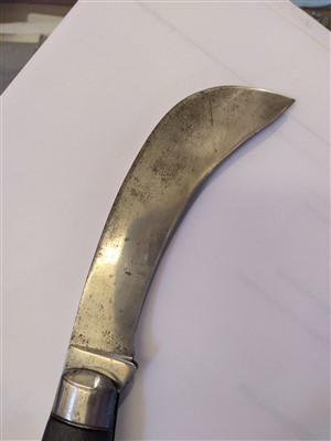 Lot 107 - An antique American civil war engraved lock knife