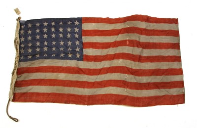 Lot 139 - A WWII D-Day linen 48 star US American 1943 dated flag