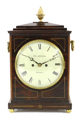 Lot 785 - A Regency period rosewood bracket clock